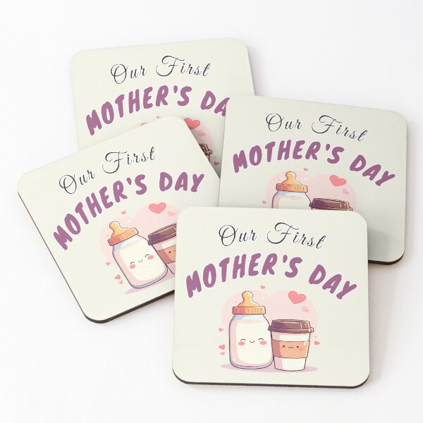 Item preview, Our first Mother's Day, milk bottle and coffee mug designed and sold by LiskoDesign.
