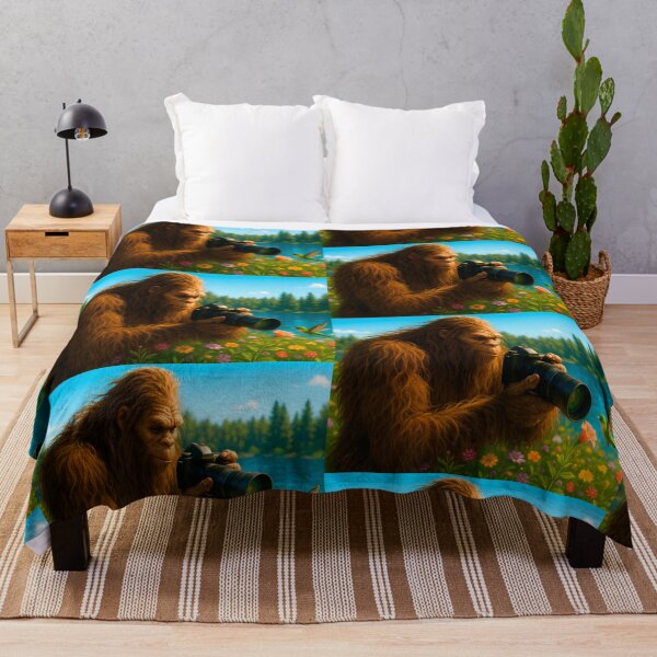 Item preview, Sasquatch Wildlife Photographer – Funny Fantasy Bigfoot Nature Art designed and sold by WilderRoads.