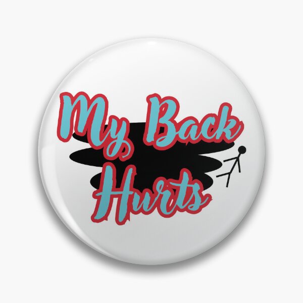 Item preview, My Back Hurts Funny Red,Blue & Black aesthetic designed and sold by GlistenStudio.