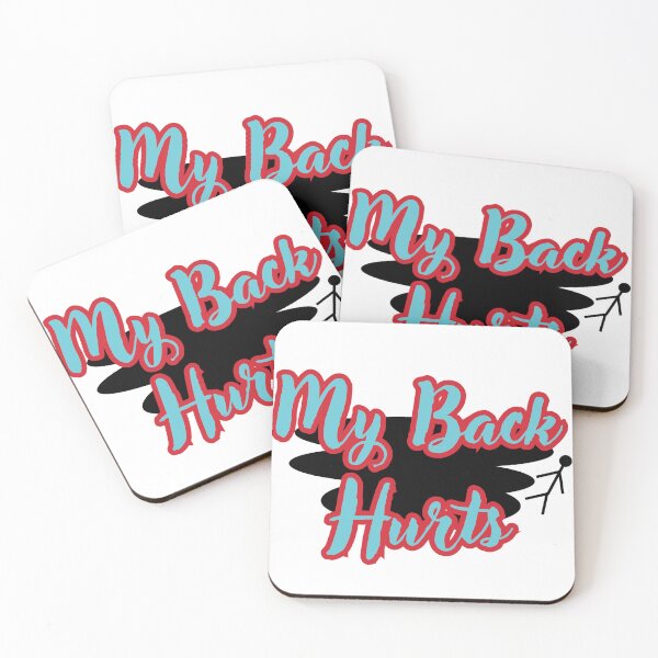 Item preview, My Back Hurts Funny Red,Blue & Black aesthetic designed and sold by GlistenStudio.