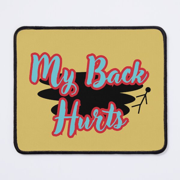 Item preview, My Back Hurts Funny Red,Blue & Black aesthetic designed and sold by GlistenStudio.