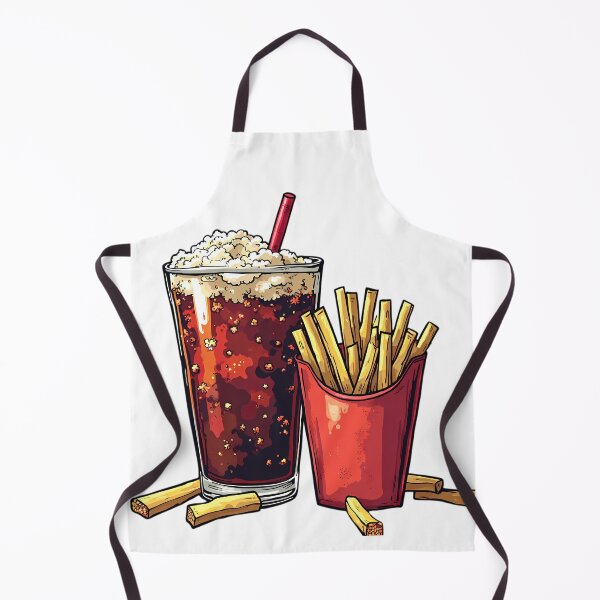 Item preview, Retro Diner Duo Cola & Fries Fast Food designed and sold by ART ATTACK ZONE.