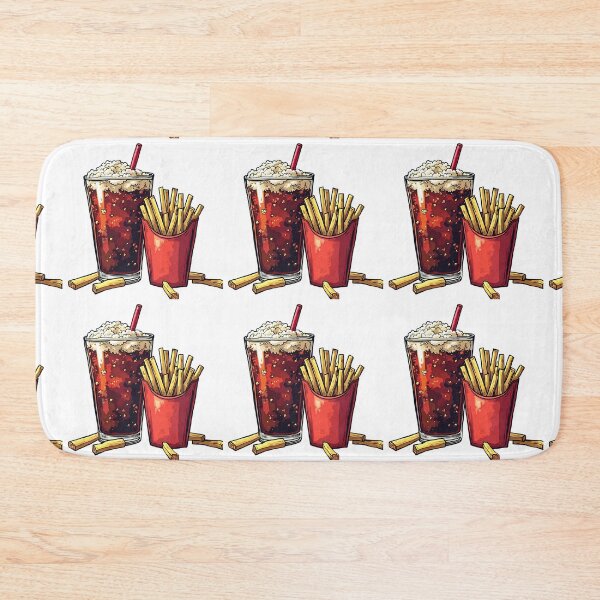 Item preview, Retro Diner Duo Cola & Fries Fast Food designed and sold by ART ATTACK ZONE.