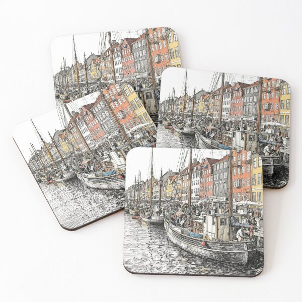 Item preview, Canal with boats in Nyhavn, Copenhagen designed and sold by sid1802.