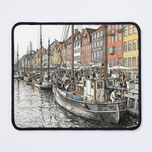 Item preview, Canal with boats in Nyhavn, Copenhagen designed and sold by sid1802.