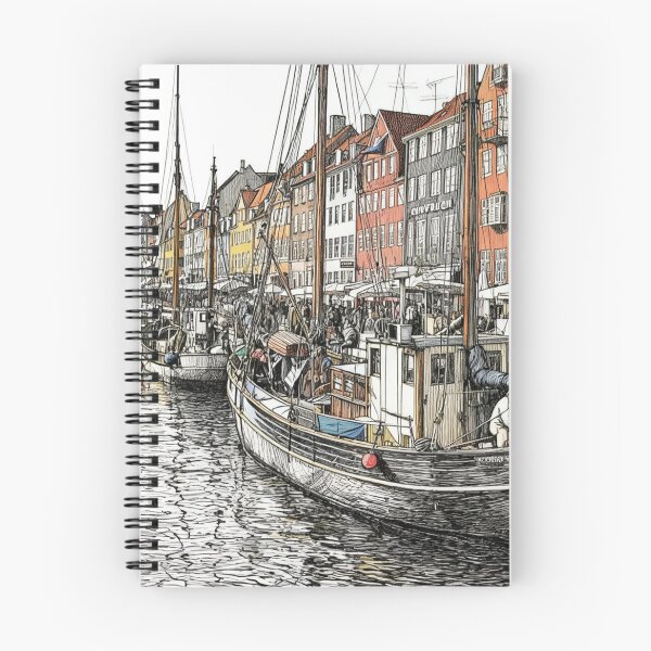 Item preview, Canal with boats in Nyhavn, Copenhagen designed and sold by sid1802.