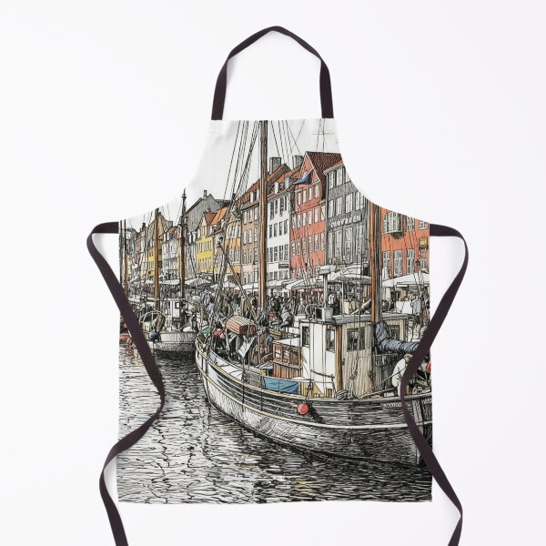 Item preview, Canal with boats in Nyhavn, Copenhagen designed and sold by sid1802.