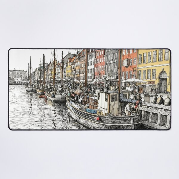 Item preview, Canal with boats in Nyhavn, Copenhagen designed and sold by sid1802.
