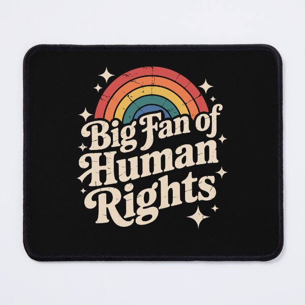 Item preview, Big Fan of Human Rights Retro Rainbow designed and sold by tmerchtrends.