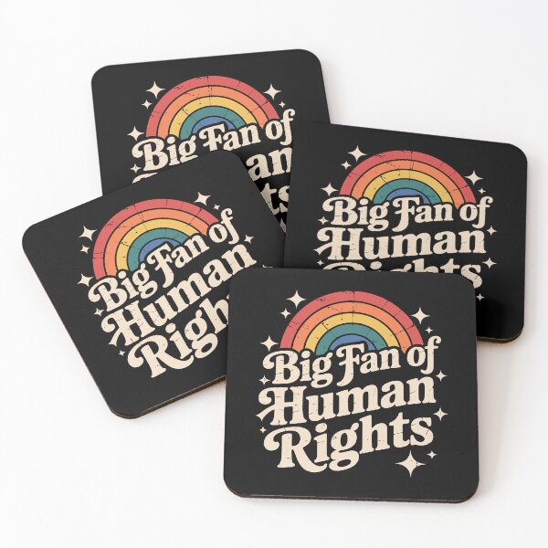 Item preview, Big Fan of Human Rights Retro Rainbow designed and sold by tmerchtrends.