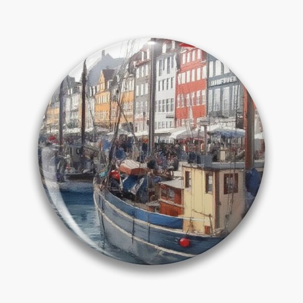 Item preview, Canal with boats in Nyhavn, Copenhagen designed and sold by sid1802.