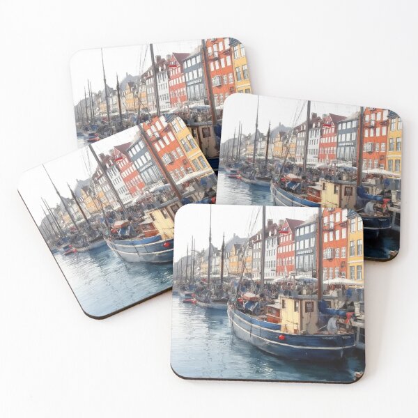 Item preview, Canal with boats in Nyhavn, Copenhagen designed and sold by sid1802.