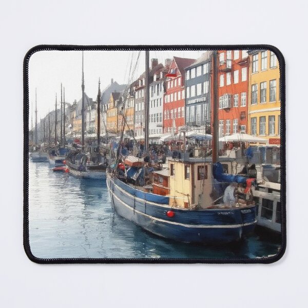 Item preview, Canal with boats in Nyhavn, Copenhagen designed and sold by sid1802.