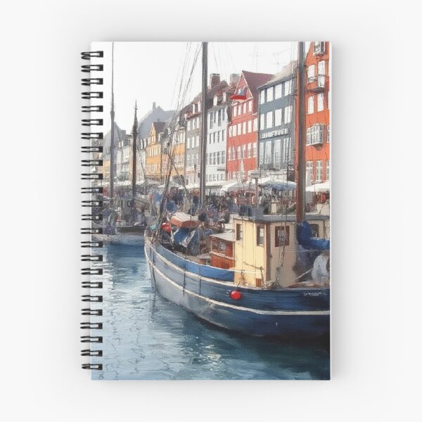 Item preview, Canal with boats in Nyhavn, Copenhagen designed and sold by sid1802.