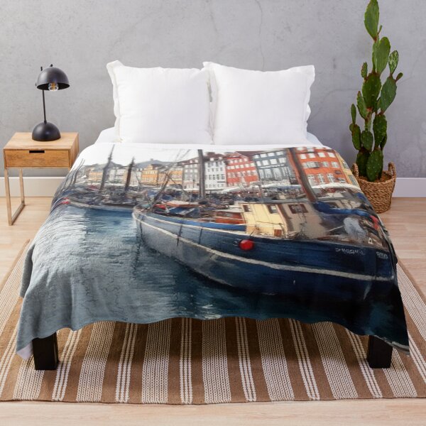 Item preview, Canal with boats in Nyhavn, Copenhagen designed and sold by sid1802.