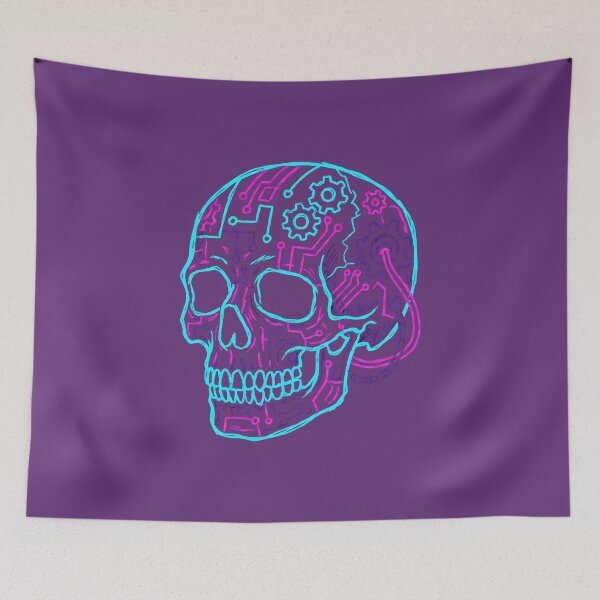Item preview, Cyberpunk Neon Skull Circuit Board Aesthetic 2026 designed and sold by MarCinu Art.