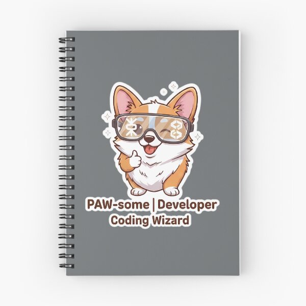 Item preview, Cute Corgi Developer - PAW-some Coding Wizard Sticker designed and sold by Dreamy Armine Art.