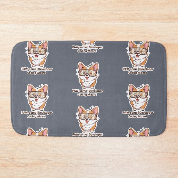 Item preview, Cute Corgi Developer - PAW-some Coding Wizard Sticker designed and sold by Dreamy Armine Art.