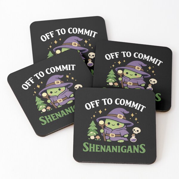 Item preview, Off to Commit Shenanigans Wizard Frog designed and sold by FreshVibe Prints.