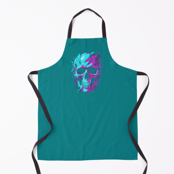 Item preview, Cyberpunk Glitch Skull Shattered Neon Geometry 2026 designed and sold by MarCinu Art.
