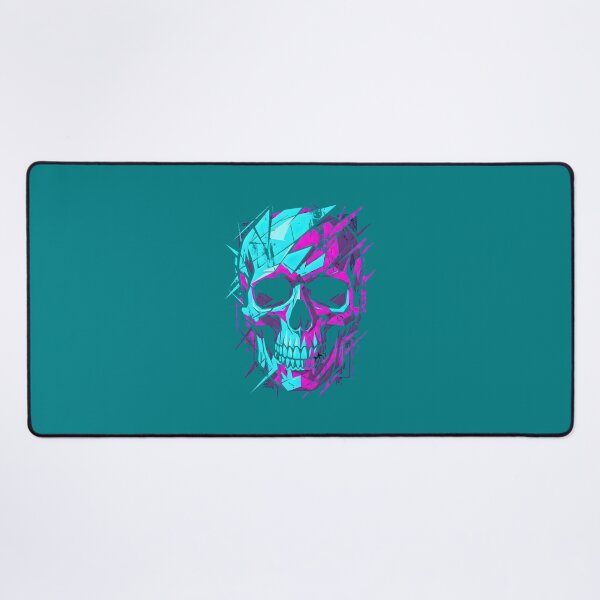 Item preview, Cyberpunk Glitch Skull Shattered Neon Geometry 2026 designed and sold by MarCinu Art.