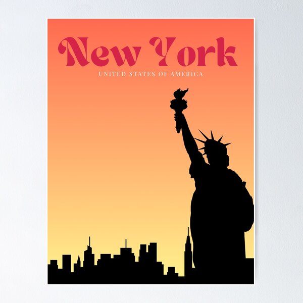 Item preview, Red Orange Sunset In New York  designed and sold by Artistic  Touch.