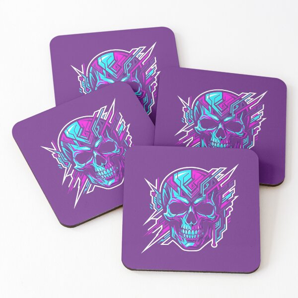 Item preview, Cyberpunk Glitch Skull Neon Circuitry Synthwave 2026 designed and sold by MarCinu Art.