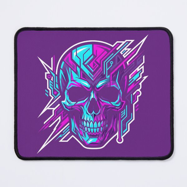 Item preview, Cyberpunk Glitch Skull Neon Circuitry Synthwave 2026 designed and sold by MarCinu Art.