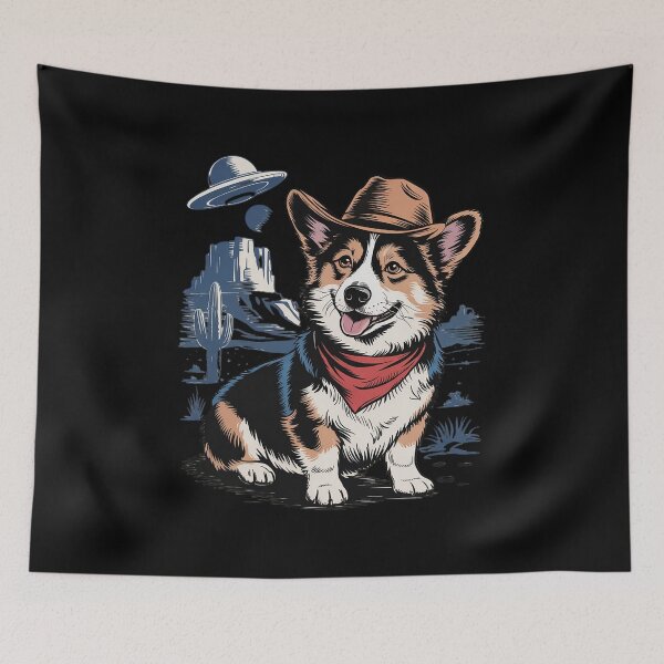 Item preview, Corgi Dog Western Cowboy designed and sold by angolinnArt.