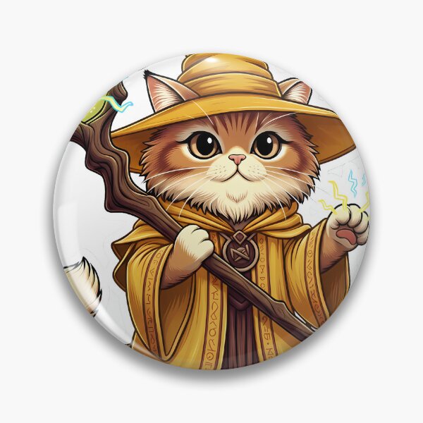 Item preview, Lightning Wizard Cat D&D Storm Sorcerer Kawaii Fantasy Art designed and sold by MindfulAssets.