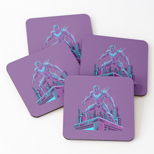 Item preview, Cyberpunk Warrior Synthwave City Aesthetic Future Medieval 2026 designed and sold by MarCinu Art.