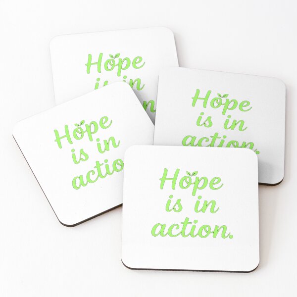 Item preview, Hope Is in Action Text Design by Jane Goodall Inspirational Quote Art designed and sold by AlienTechs.