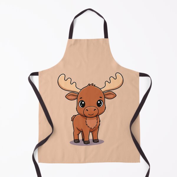 Item preview, Cute Baby Moose – Kawaii Deer Cartoon Illustration designed and sold by Royalsticker.
