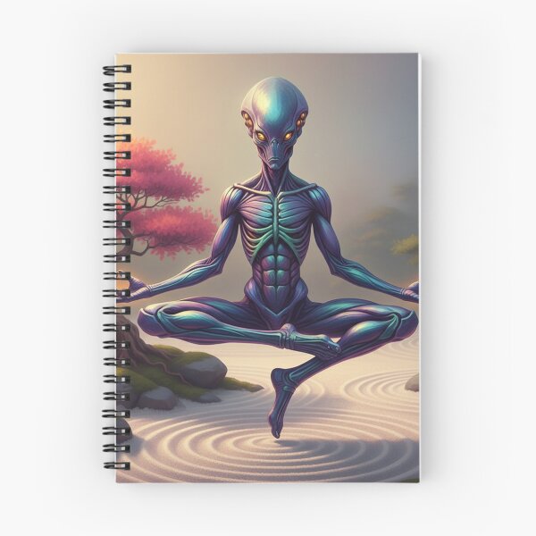 Item preview, Cosmic Alien Yoga Meditation – Galactic Zen Spiritual Art designed and sold by LintonGriffin.