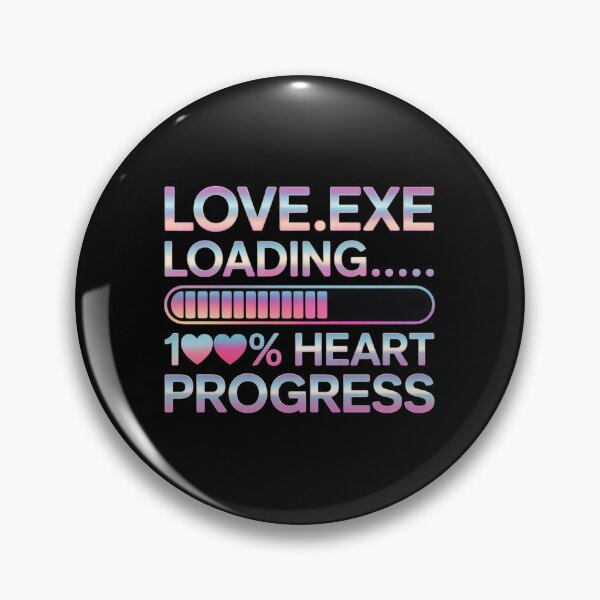 Item preview, Love.exe Loading 100% Heart Progress. Cyberpunk Neon Romantic Tech Typography designed and sold by Aarvya Fashion Club ( A.F.C ).