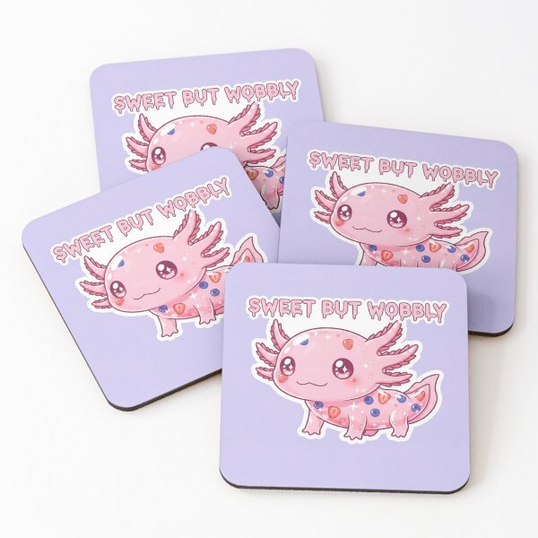 Item preview, Kawaii Jelly Axolotl - Translucent Anime Axolotl designed and sold by FRADEX STORE.