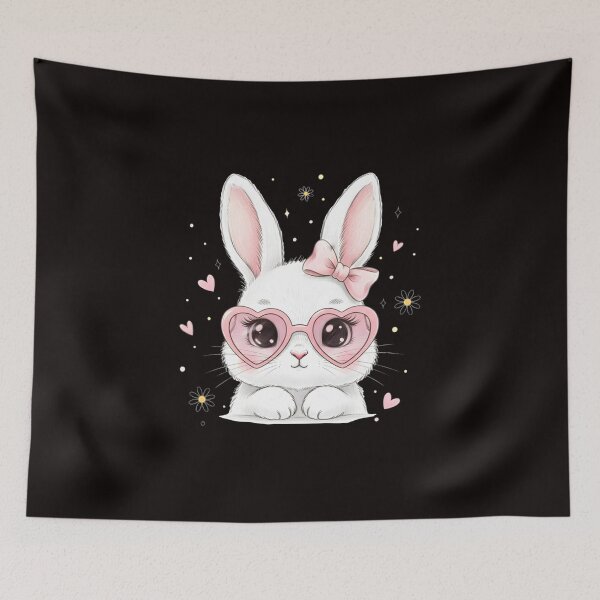 Item preview, Preppy Easter Bunny, Retro Cute Easter Bunny, Cute Bunny Ears, Coquette Easter, Easter Retro, Spring Easter designed and sold by DesignDenDo ⭐⭐⭐⭐⭐.