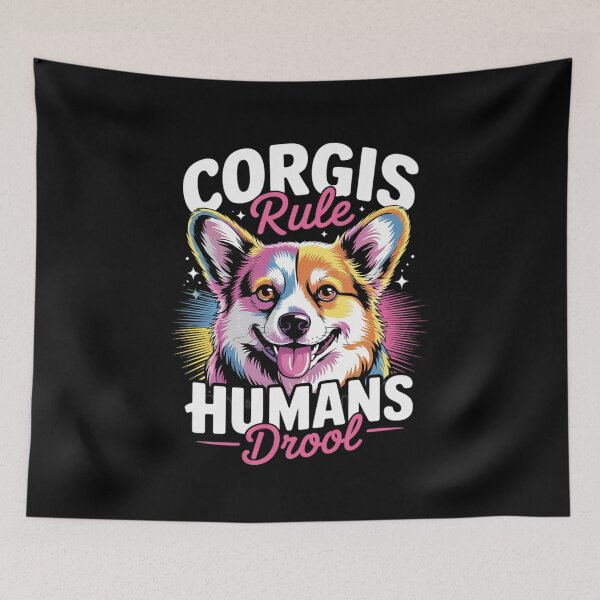 Item preview, Welsh Corgi Pembroke Dog Breed Pet Corgis Rule Humans Drool designed and sold by angolinnArt.