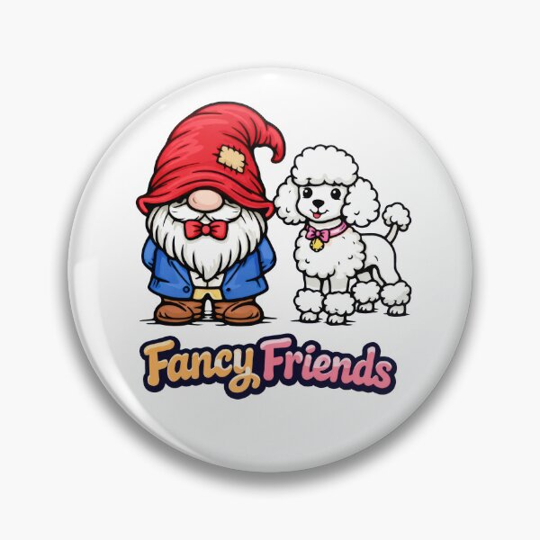 Item preview, Fancy Friends – Dapper Gnome and Stylish Poodle Illustration designed and sold by Moriarty's Digital Visions.