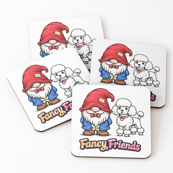 Item preview, Fancy Friends – Dapper Gnome and Stylish Poodle Illustration designed and sold by Moriarty's Digital Visions.