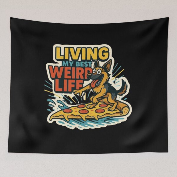 Item preview, Living My Best Weird Life – Funny Cute German Shepherd Dog Lover Humor Design designed and sold by Typologystudios.