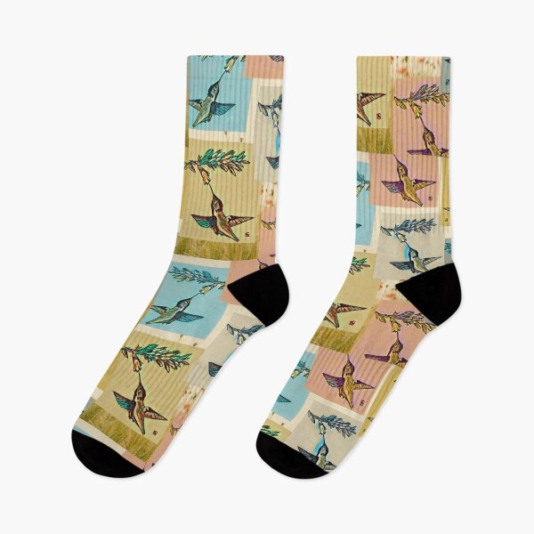 Item preview, Hummingbird Montage with Field of Flowers designed and sold by oh-bi-me.