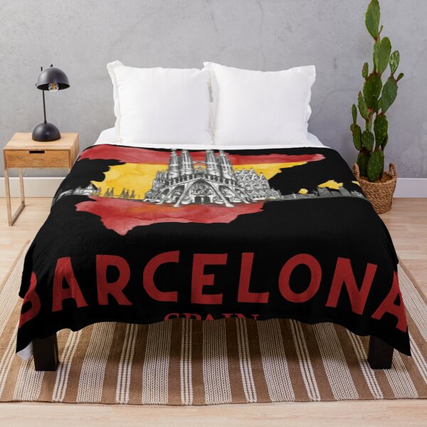 Item preview, Barcelona Spain Map Sagrada Familia Watercolor Travel Art designed and sold by Shopeon Designs.