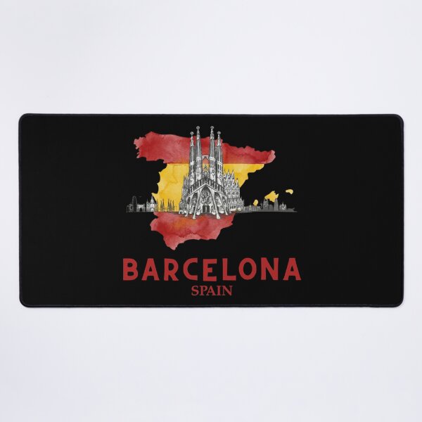 Item preview, Barcelona Spain Map Sagrada Familia Watercolor Travel Art designed and sold by Shopeon Designs.