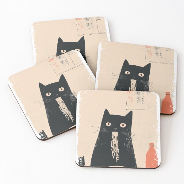 Item preview, Cat Eating Ramen Noodles in Japan designed and sold by keytee.