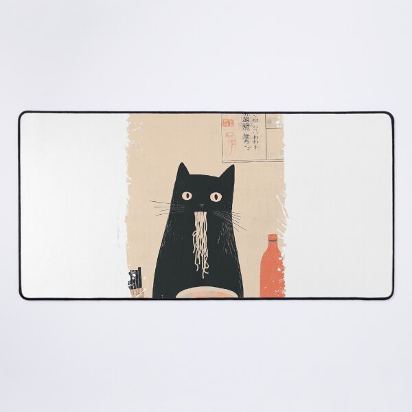 Item preview, Cat Eating Ramen Noodles in Japan designed and sold by keytee.