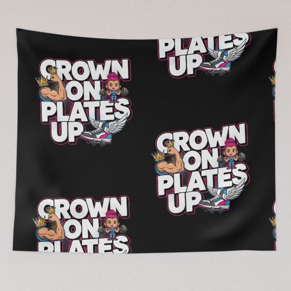 Item preview, Crown On Plates Up Streetwear Graphic Tshirt designed and sold by LineLoo.