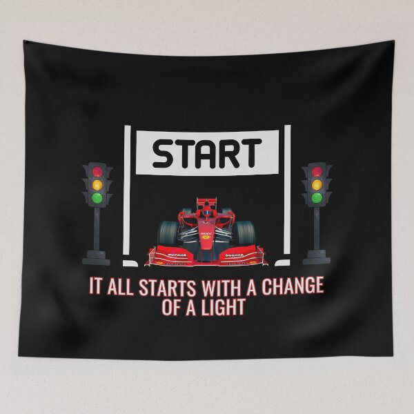 Item preview, F1 Start Line Graphic – “It All Starts with a Change of a Light” designed and sold by ShadeScapeArt.
