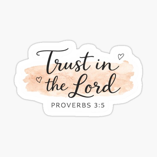 Item preview, Trust in the Lord – Proverbs 3:5 Watercolor Bible Journaling Sticker designed and sold by DigiWoosh.
