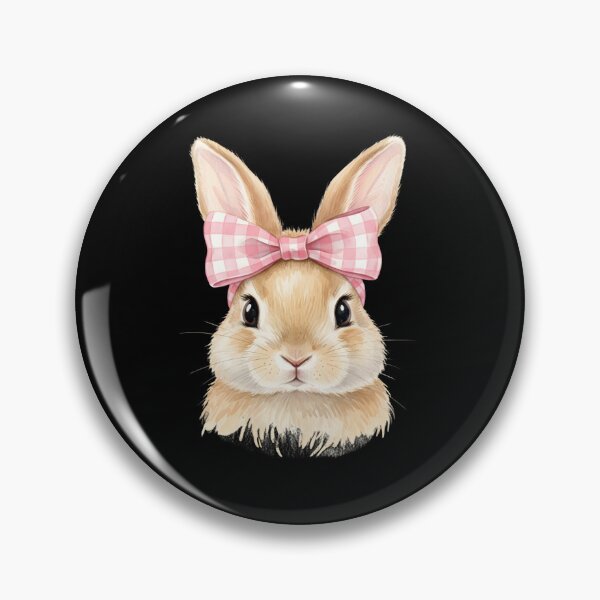 Item preview, Easter Bunny Picture Coquette Bow Watercolor Design designed and sold by DesignDenDo ⭐⭐⭐⭐⭐.